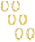 ALEXCRAFT Small 14K Gold Hoop Earrings Set, Sterling Silver Heart Zircon Twisted Hollow Chain Hoop Cartilage Huggie Earrings for Women & Girls
