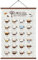ZDFDC Kaffee Poster,Coffee Menu,Küchen Deko mit Anleitung und Namen von 24 Kaffee Arten, Wandbilder auf Leinwand in A2-Größe mit Teakholz-Holzposterleiste und Magnetbefestigung 60X40cm