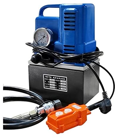 Bomba hidráulica eléctrica Bomba de aceite hidráulico Ultra alta presión 70MPA Bomba eléctrica + pedal de pie SUNBING (Color : Upgrade QQ-700)