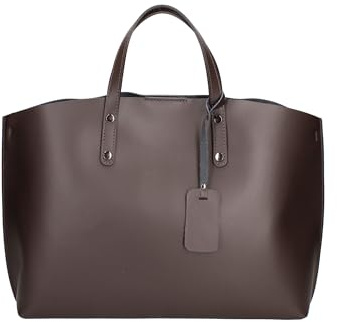 Gave Lux Handtasche Damen Leder Shopper & Tote Bag Umhängetasche, Made in Italy, 48x31x11 cm, GLX22209423FBG
