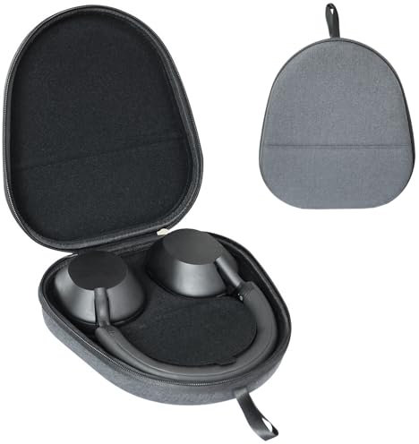 Buziba Hard Case for Sony WH-1000XM5 Noise Cancelling Headphones Protective Carrying Case Travel Portable Storage Bag with Cable Storage