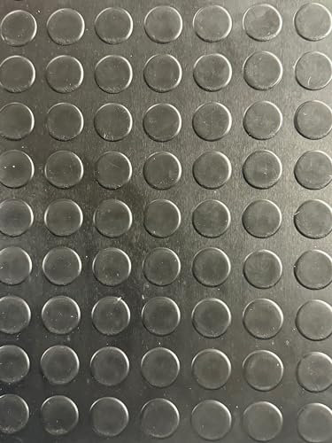 Coin Black Rubber Flooring 3mm Thickness - 3.0m Length x 1.5m Width (9ft10 x 4ft11)
