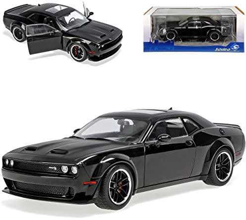 Generisch Dodge Challenger SRT Hellcat Redeye Widebody LC Coupe Schwarz Design Fast and The Furious Ab 2008 1/18 Solido Modell Auto