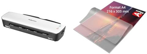 Fellowes Laminiergerät A4 Sola für Zuhause und Homeoffice - Albyco Laminierfolien A4 160 Micron (2x80) 100 Stück Glänzend Transparent