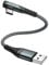 ZKAPOR Cable USB C de 90 Grados en ángulo 50CM, Cable USB C Carga Rapida Nylon Trenzado Cable para iPhone 15/15 Pro Max, Samsung Galaxy S23/S22/S21/S10, Note 10, Huawei P40/P30, Google Pixel -Gris