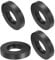 QUARKZMAN 4 Stück Gummi Unterlegscheiben Gummispacer Distanzhülsen 50mm OD 26mm ID 10mm Höhe Runde Antivibrations Spacer Gummibuchsen Dichtungen Dicke Gummischeiben für Haus Auto Zubehör