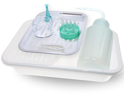 Kontaktlinsenreiniger, Trockenreinigung, Proteinablagerungen, Kontaktlinsenentferner, Kontaktlinsen Werkzeug, Skleralinseneinsatz mit Kontaktlinsenlösung, Linsenpflegeset für RGP/OK/Harte Lens Care