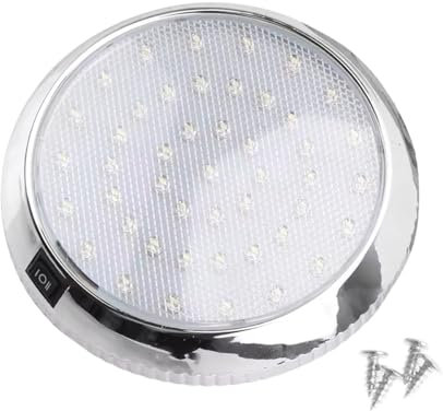 CGEAMDY Led-Wohnwagen-Innenbeleuchtung, 12 V Led-Deckenleuchte, Led-Wohnwagen Mit Ein/Aus-Schalter, Automotive Interior Led Dome Light Mit Helligkeitsregulierung Und Boot Ein/Aus Schalter Autoteile