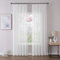 Joydeco 2er Set H245 x B140 cm Weiß Transparent Vorhang Schiene Gardinen mit Kräuselband Durchlässig Curtains Lang Vorhänge für Schienensystem Modern