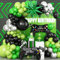 Video Game Balloon Arch Garland Kit, Green Black Silver Party Balloons with Game Handle Foil Balloons for Video Game Theme Birthday Party Boys Night Party Decor