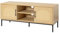 Bestmobilier - Nagato - Meuble TV - cannage et Effet Bois - 120 cm, Bois/Noir