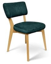 SOFTO Esszimmerstuhl REMI – Stuhl Esszimmer - Esstisch Stühle - Holz - Schminktisch Stuhl - Wohnzimmer - Dunkelgrün