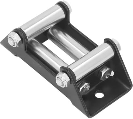 Aramox Winch Roller Fairlead, Winch Roller Cable Guide, 4 Way High Strength Roller Steel Fairlead 4500LB
