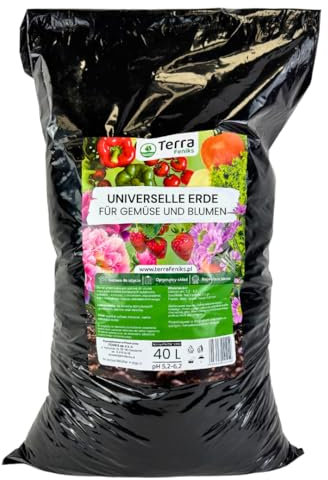 Terra Feniks 40L - Universalerde für Gemüse und Blumen, pH 5,2-6,2, Gebrauchsfertige Mischung