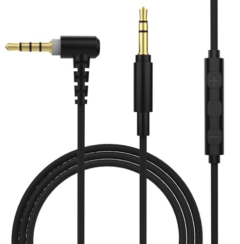 3.5mm Audio Cable Aux Cord WH-1000XM5 Replacement Headphone Cable With Built-Inline mic for Sony WH-1000xm5 WH-1000xm4 WH-1000xm3 WH-1000xm2 MDR-XB950N1 MDR-ZX770BN WH-xb910n WH-CH700N Headphones