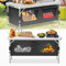 UISEBRT Cocina de camping plegable con estructura de aluminio, cocina de viaje, exterior, camping, cocina, caja de cocina, incluye bolsa de transporte (120 x 47 x 62 cm)