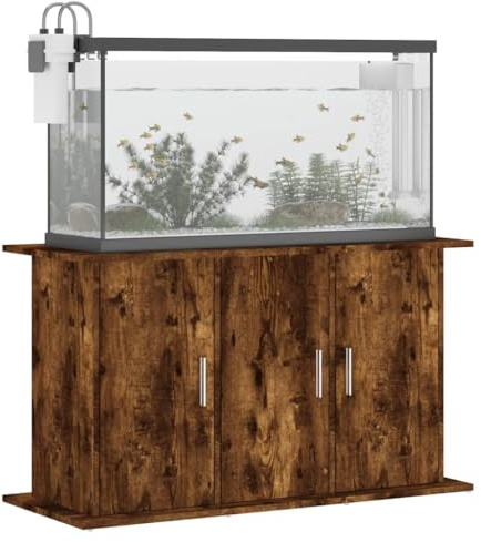 Tomostar Halterung für Aquarium, Möbel für Aquarien, Grundschrank, Aquariumtisch, Raucheiche, 101 x 41 x 58 cm, Holz