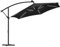 STEELSØN Sonnenschirm Kyrion 350cm Durchmesser, Ampelschirm mit Abdeckung LED Solar, Gartenschirm wetterfest mit UV-Schutz, Aluminium, rund, schwarz