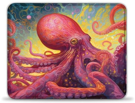 LLONGKT Gaming-Mauspad Octopus Kraken Gaming-Mauspad, geeignet für Verschiedene Szenarien wie Arbeit, Spielen und Lernen 25x30cm