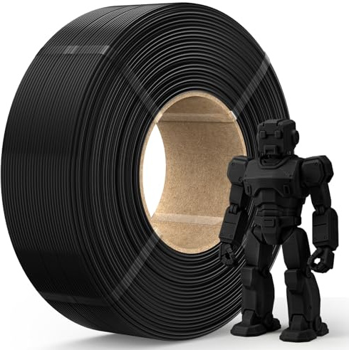 JAYO PLA Refill Filament 1.75mm, Bambu Lab-Optimiert, Erhöhte Zähigkeit PLA Filament-3D-Druckmaterialien, Maßgenauigkeit +/- 0.02mm, Neatly Wound, 1.1kg（+100g Beigabe）, Schwarz