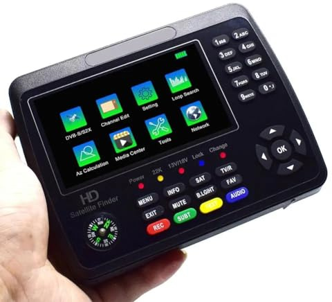 Medidor de Campo TDT, Buscador de señal de TV satelital V10 Finder Max HD, medidor de señal DVB-S/S2/S2X, decodificación H.265 de 10 bits, 1080P HD