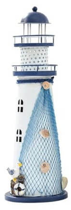 Leuchtturm mit farbwechselndem LED-Licht, batteriebetrieben, Leuchtturm-Lampe
