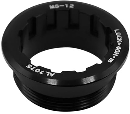 SZDPC Fahrrad 12 Fach Kassette-Sicherungsring Kompatibel mit Shimano Micro Spline 12-Gang M7100 M6100 M8100,Schwarz 12 Fach sicherungsscheiben 7r，Unisex-Adult Fahrrad Komponenten Sperrring ，Schwarz