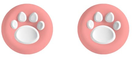 2 Stück Silikonkappen für Thumbsticks, kompatibel für Rog Xbox Ally/für Ally X, Thumb Stick Grip Rocker Caps, Gaming-Konsole, Controller, Joystick, Stick-Abdeckung (Rosa & Weiß)
