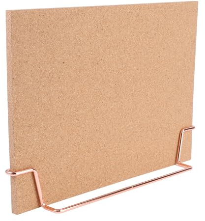 MAGICLULU Tableau de Liège Base en Bois Rose Doré Tableau Mémo Portable 30x20 Cm pour Bureau et Maison Support pour Notes Photos et Messages Panneau Multifonction pour Organisation