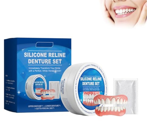 Prothèse Dentaire Silicone Bikenda Pour Hommes Et Femmes, Fit Quickly Improve the Beautyof Your Smile (2 pcs)