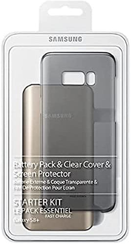 Samsung EB-WG95EBBEGWW Pack pour Galaxy S8+ avec Coque Transparente + Batterie Externe 5.2A Charge Rapide + Film de Protection