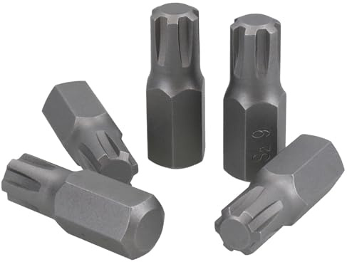 M9 Male Short (30mm) Ribe Bit 5 Pack with 10mm Hex End S2 Steel Bergen