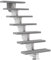 DOLLE Außentreppe Gardenstep 7 Stufen Höhe 129,5-157,5 cm Stufen Trimax® 80cm Grau