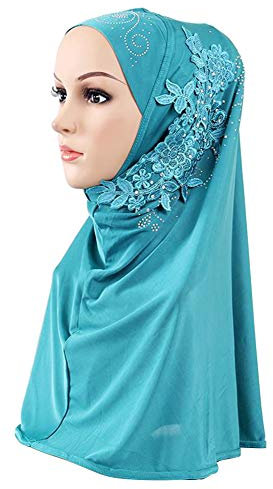 Amorar Hijab Kopftuch Muslimische Frauen Turban Kopfbedeckung Halstuch Haartuch Abaya Dubai Frauen Elegante Gesichtsschleier Hidschab Schal Beanie Bandanas Chemo Kappe