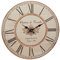 Cepewa Wanduhr hell Nostalgie Uhr Holz 45 cm Vintage Holzuhr Paris Antik Deko Design XXL (1 x XXL Wanduhr hell)