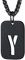 Bandmax Erkennungsmarke Buchstabe Y Kette Schwarz hohle Initiale Anhänger mit 55+5cm/3mm Weizenkette schlicht Dog Tag Kette Modeschmuck Accessoire