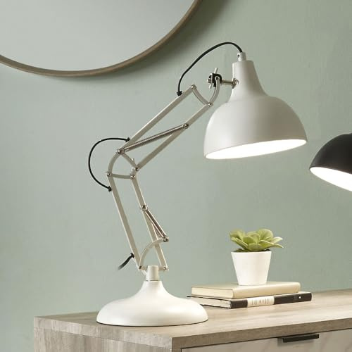 Pacific Lifestyle White LED Desk Lamp Reading Lamp | Ready Lamp with Swing Arm | Desk Lamps Office Desk Lamps for Bedroom | Daylight Lamp Desk Lamps for Study | Monitor Lamp (White)