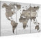 Runa Art Wandbilder Weltkarte Bild XXL Büro Wohnzimmer Schwarz Weiss Holzwand 120 x 80 cm 3 Teilig 035031c
