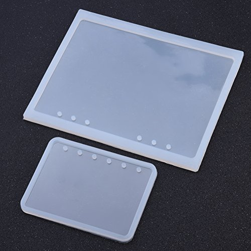 Tnfeeon Notepad Cover Mould, 2 Stück/Set A5 A7 Harz Silikonform Silikon Gussformen Antihaft-Harzformen für DIY Crystal Notepad Cover