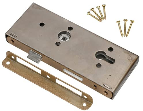 KOTARBAU® Einsteckschloss 72x50mm mit Schlosskasten für Profilzylinder Universal Rechts und Links