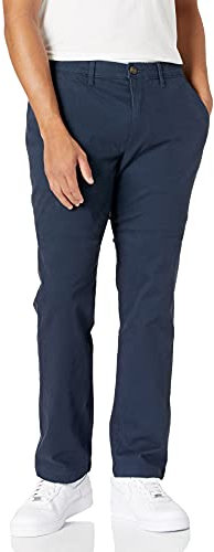Amazon Essentials Men's Athletic-Fit Casual Stretch Chino Trouser (Available in Big and Tall), Dark Navy, 46W / 30L