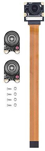 Modulkamera für Zero, 5-MP-Nachtsicht-Kameramodul mit 2 Fülllichtern, Weitwinkel-Kameraobjektiv, Bietet EIN Breiteres Sichtfeld, mit 5-MP-OV5647-Webcam-Sensor