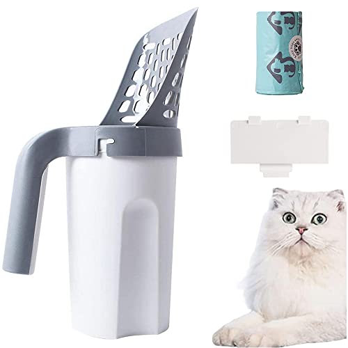 GRGE Katzenklo Schaufel Für Katzen, Tiefer Sieb Fest Katzenstreuschaufel, Katzenstreu Reinigungswerkzeug, Ergonomischem Griff Katzenstreuschaufel Reinigung des Katzenklos