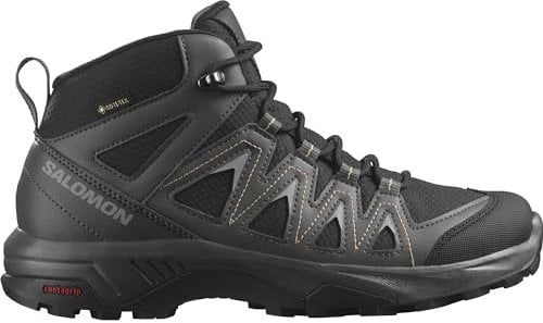 Salomon X Braze Mid Gore-Tex Wasserdichte Damen Outdoorschuhe, Outdoor-bereit, Sportliches Design, Vielseitiger Einsatz, Black, 39 1/3