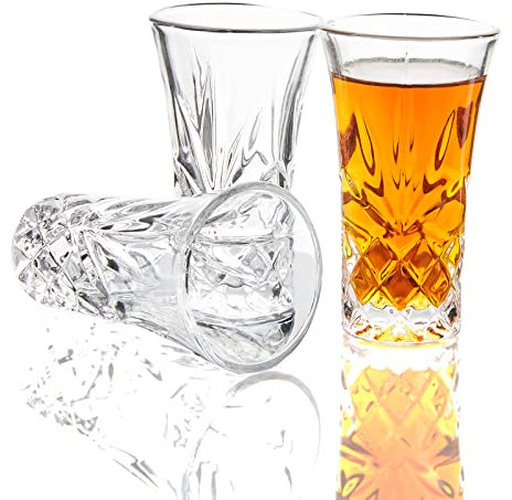 JAIEF Vasos de Tequila de 2 onzas (juego de 3)