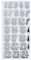 Rayher Clear Stamps Zahlen 1 – 24, Motiv Zuckerstange, Bogengröße 97 x 205 mm, 24 Zahlen und 5 Motive, klar, transparente Stempel, durchsichtig, Silikonstempel Adventskalender, 50264000