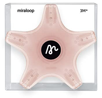 Miraloop Beißring für Baby, Starfish Beißring Spielzeug aus Lebensmittelechtes Silikon, wundes Zahnfleisch zu Stimulieren und zu Massieren Geeignet für ab 3 Monaten Babys