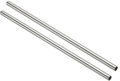 PATIKIL 2 Stück Edelstahlrohr Ø 4.3mm 150mm Tauchhülse Schutzrohr Hülsen | Für Temperaturfühler