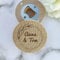 Custom Engraved Round Wooden Beer Bottle Opener - Personalised with Magnet Wooden Refrigerator Magnet Bottle Opener, for Kitchen Gathering Wedding Party Favors Gifts (5PCS)
