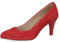 CAPRICE Damen Pumps aus Leder mit Trichterabsatz, Rot (Red Suede), 38 EU